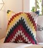 Geometric Pattern Cotton Pink Cushion Cover 16 x 16 inches