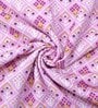 Pink Cotton Geometrical 144 TC  Double Bed Dohar