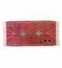 Pink Cotton Geometrical 2.2 X 4.5 Feet Hand Woven Carpet