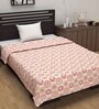 Pink Cotton Patterned 120 GSM Single Bed Dohar