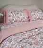 Pink Cotton Polyester Fruit Print 115 GSM Double Bed Quilt