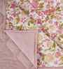 Pink Cotton Polyester Fruit Print 115 GSM Double Bed Quilt