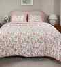 Pink Cotton Polyester Fruit Print 115 GSM Single Bed Quilt