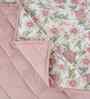 Pink Cotton Polyester Fruit Print 115 GSM Single Bed Quilt
