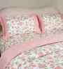Pink Cotton Polyester Fruit Print 115 GSM Single Bed Quilt