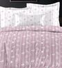 Pink Cotton Pritned 300TC Super King Bedsheet with 2 Coordinate Pillow Covers