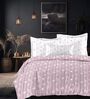 Pink Cotton Pritned 300TC Super King Bedsheet with 2 Coordinate Pillow Covers