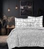 Grey Cotton Pritned 300TC Super King Bedsheet with 2 Coordinate Pillow Covers