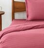 Pink Cotton 210TC Colors Striped All Weather Single 150GSM Bedding Set 1 Comforter 1 Bedsheet 1 Pillow Covers