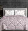 Pink Cotton 210TC Printed All Weather Double 150GSM Bedding Set 1 Comforter 1 Bedsheet 2 Pillow Covers