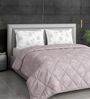 Pink Cotton 210TC Printed All Weather Double 150GSM Bedding Set 1 Comforter 1 Bedsheet 2 Pillow Covers