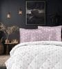 Pink Cotton 210TC Printed All Weather Double 150GSM Bedding Set 1 Comforter 1 Bedsheet 2 Pillow Covers