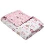 Pink Abstract Cotton 80 GSM Single Bed Reversible Dohar