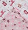 Pink Abstract Cotton 80 GSM Single Bed Reversible Dohar