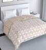 Pink Cotton Floral 120 GSM Reversible Double Bed Dohar