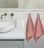 Pink Cotton Solid 180 GSM Hand Towels (2 Pc)