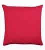 Pink Cotton Solid 20x20 inches Cushion Covers (Set of 5)