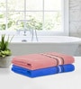 Pink Cotton Solid 380 GSM Bath Towels (Set of 2)