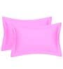 Pink Cotton Solid 210TC Plain Set of 2 Pillow Covers