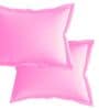 Pink Cotton Solid 210TC Plain Super King Bedsheet with 2 Pillow Covers