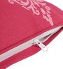 Pink Traditional Cotton 18 x 18 Inches Cushion Covers (Set of 2)