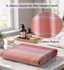 Pink Cotton Waffle Weave Bath Towel
