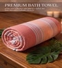 Pink Cotton Waffle Weave Bath Towel