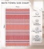 Pink Cotton Waffle Weave Bath Towel