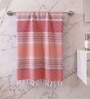 Pink Cotton Waffle Weave Bath Towel