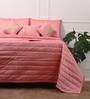 Pink Traditional 1000 TC Cotton King Sized Bed Sheets with 2 Pillow Covers