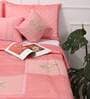 Pink Traditional 1000 TC Cotton King Sized Bed Sheets with 2 Pillow Covers