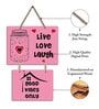 Pink Engineered Wood Wall Hanging