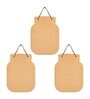 Pink Engineered Wood (Set of 3) Wall Hanging