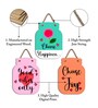 Pink Engineered Wood (Set of 3) Wall Hanging