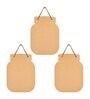 Pink Engineered Wood (Set of 3) Wall Hanging