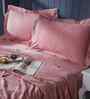 Pink Ethnic Motifs 300 TC Cotton King Size Bed Sheet with 2 Pillow Covers 24 Collection