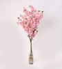 Fabric Pink Cherry Blossom Tree Without Pot Artificial Plants