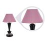 Regis Pink Fabric Shade Night Lamp With Metal Base