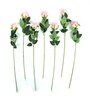 Pink Fabric Rose Artificial Flower Set of 7