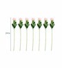 Pink Fabric Rose Artificial Flower Set of 7