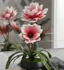 Pink Faux Leather Magnolia Serenade Arrangement Pot With Flower