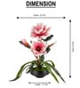 Pink Faux Leather Magnolia Serenade Arrangement Pot With Flower