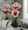 Pink Faux Leather Magnolia Serenade Arrangement Pot With Flower