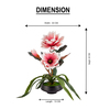 Pink Faux Leather Magnolia Serenade Arrangement Pot With Flower