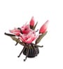 Pink Faux Leather Opulent Dawn Magnolia Arrangement Pot With Flower
