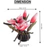 Pink Faux Leather Opulent Dawn Magnolia Arrangement Pot With Flower