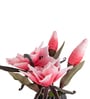 Pink Faux Leather Opulent Dawn Magnolia Arrangement Pot With Flower