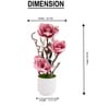 Pink Faux Leather Rustic Blossom Harmony Pot With Flower