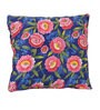 Pink Floral 100% Cotton 16 x 16 Inches Cushion Cover
