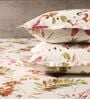Pink Floral 144 TC 100% Cotton Double Bedsheet with 2 Pillow Covers